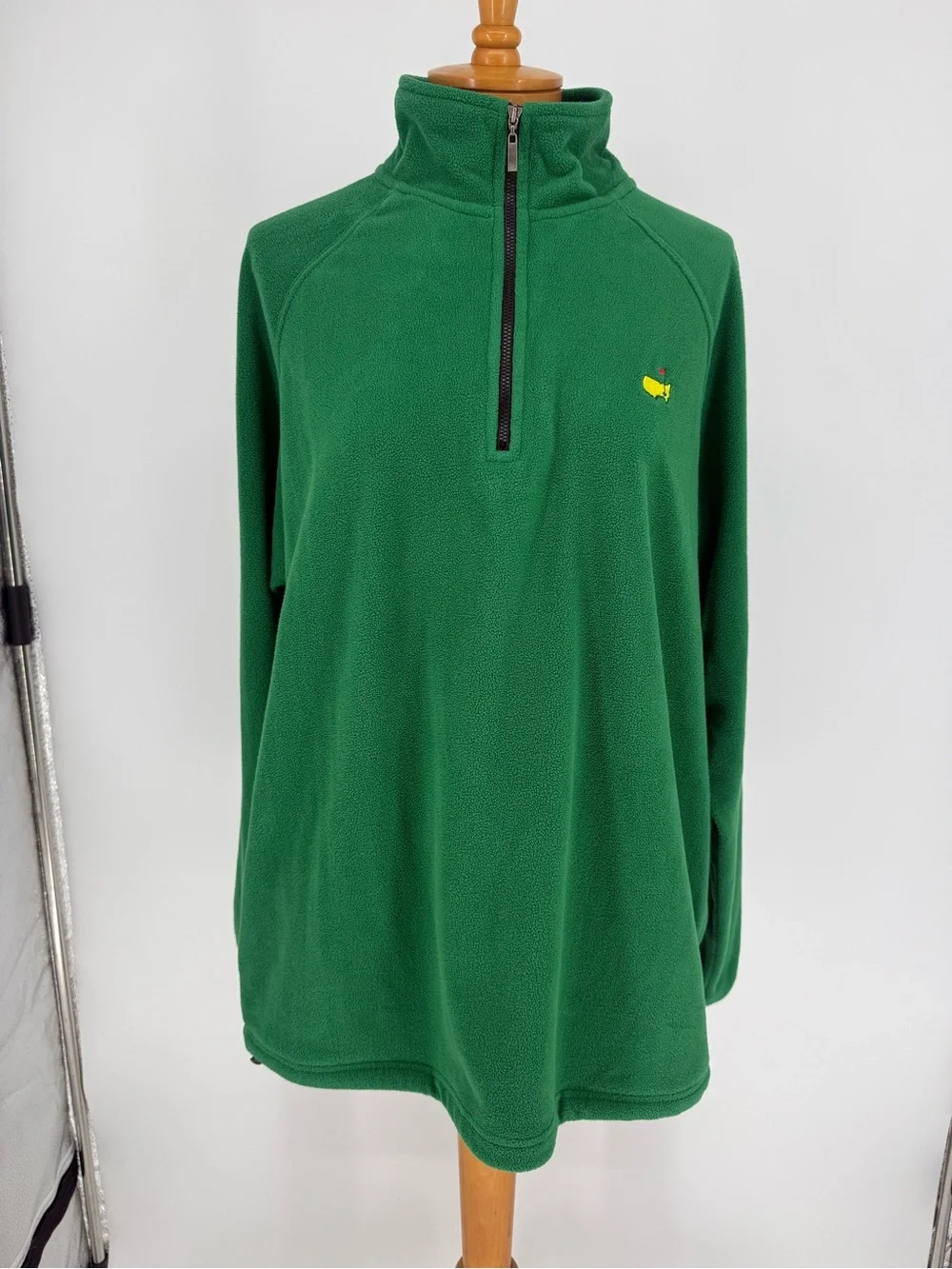 Masters Collection Classic Green Half-Zip Fleece Pullover size Large